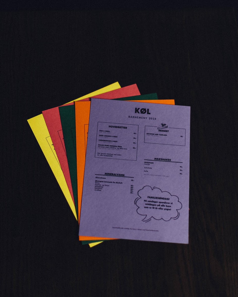 Menu Restaurant Køl As-7