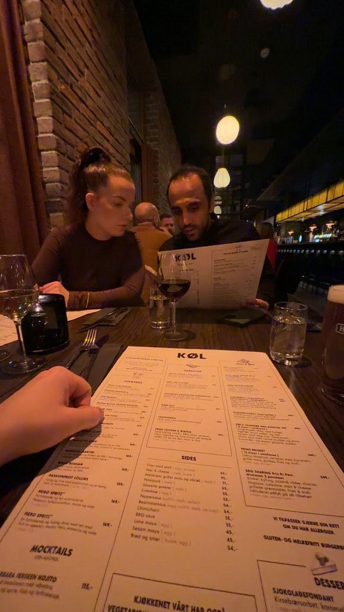 Menu Restaurant Køl As-8